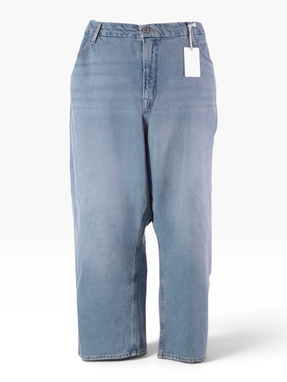 Good American Good 90s Cropped Relaxed Jeans 22 Blue Baggy Plus Size NWT